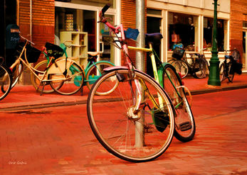 Bicycle in many colors 