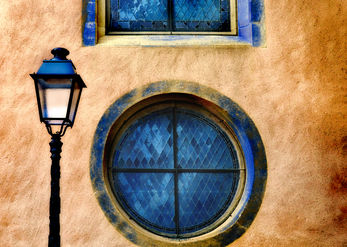 A lamp and a window