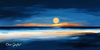 Lagoon in Front of the Moon